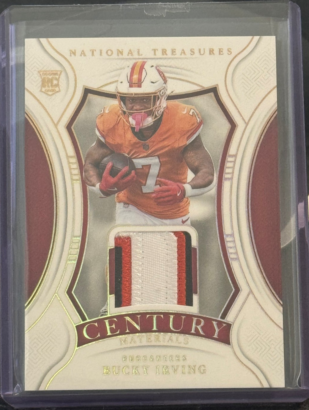 BUCKY IRVING 2024 NATIONAL TREASURES CENTURY ROOKIE PATCH GOLD RC /10