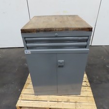 Lista 2 Drawer 3 Slide Out Tray Storage Work Cabinet Wood Top 28 X 29 X 42