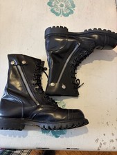 Vintage Military Combat Paratrooper Jump Boot Mens Size 10 Black
