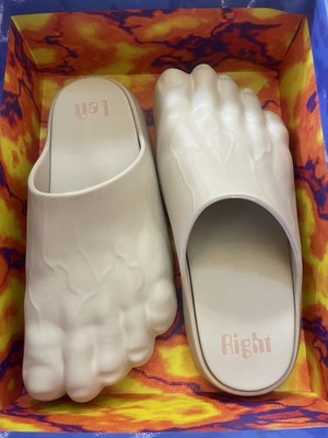 Imran Potato Caveman Clog Beige Men's Slip-On Slippers Size Small