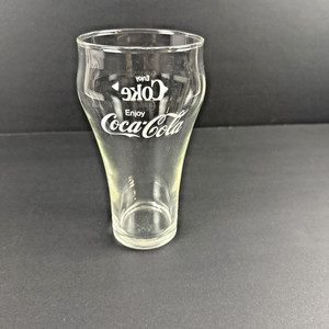Vintage Coca-Cola Coke Glass Clear White Logo 16oz Soda Glass 6” FREE SHIP