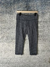 Lululemon Athletica Leggings Womens 6 Gray Textured Crop Yoga Pants Activewear