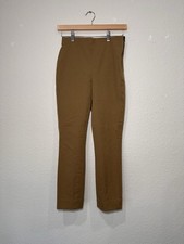Everlane Side Zip Stretch Cotton Skinny Pants Ochre Brown Womens 0
