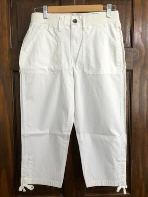 Style & Co. Women's Mid-Rise Comfort Waist Capri Pants Ivory Size 8P NWT