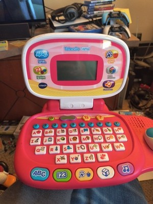 Vtech Tote and Go Laptop Pink 1554 Tested Works Great Interactive Minor Scuffing