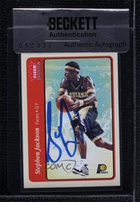 BAS 2004-05 Fleer Tradition Stephen Jackson #42 Seal of Authenticity Auto 3c7