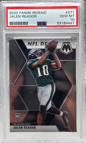 2020 Mosaic ~ JALEN REAGOR Rookie RC Football Card PSA 10 GEM MINT