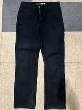 Carhartt Black Men  s Cotton Relaxed Fit Utility Work Pants, Rugged Flex 30x32