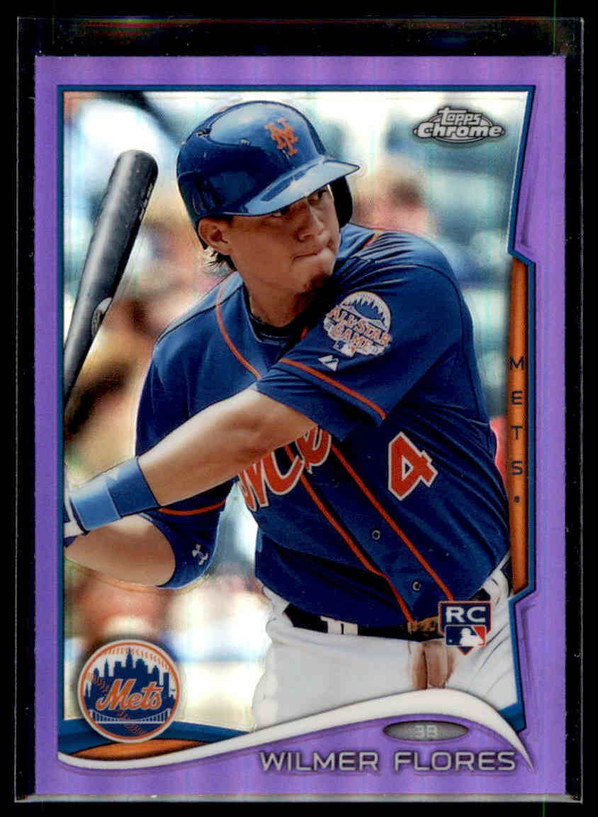 2014 Topps Chrome Purple Refractors Wilmer Flores RC #67 New York Mets