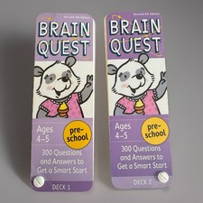 Brain Quest Preschool Ages 4-5 Deck 1  2 Revised 4th Edition Card Sets