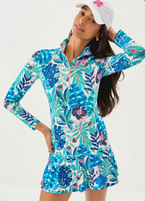 NWT LILLY PULITZER SIZE SMALL JUSTINE PULLOVER *BEST FRONDS FOREVER* UPF 50+
