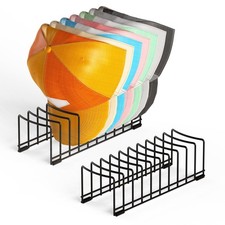 2 Pack Hat Organizer for Baseball Caps, Metal Hat Stand for 20 Baseball Caps,...