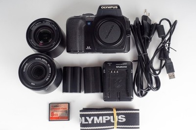 Beautiful olympus e-500 with kodak ccd sensor like new boxed with 2 lenses