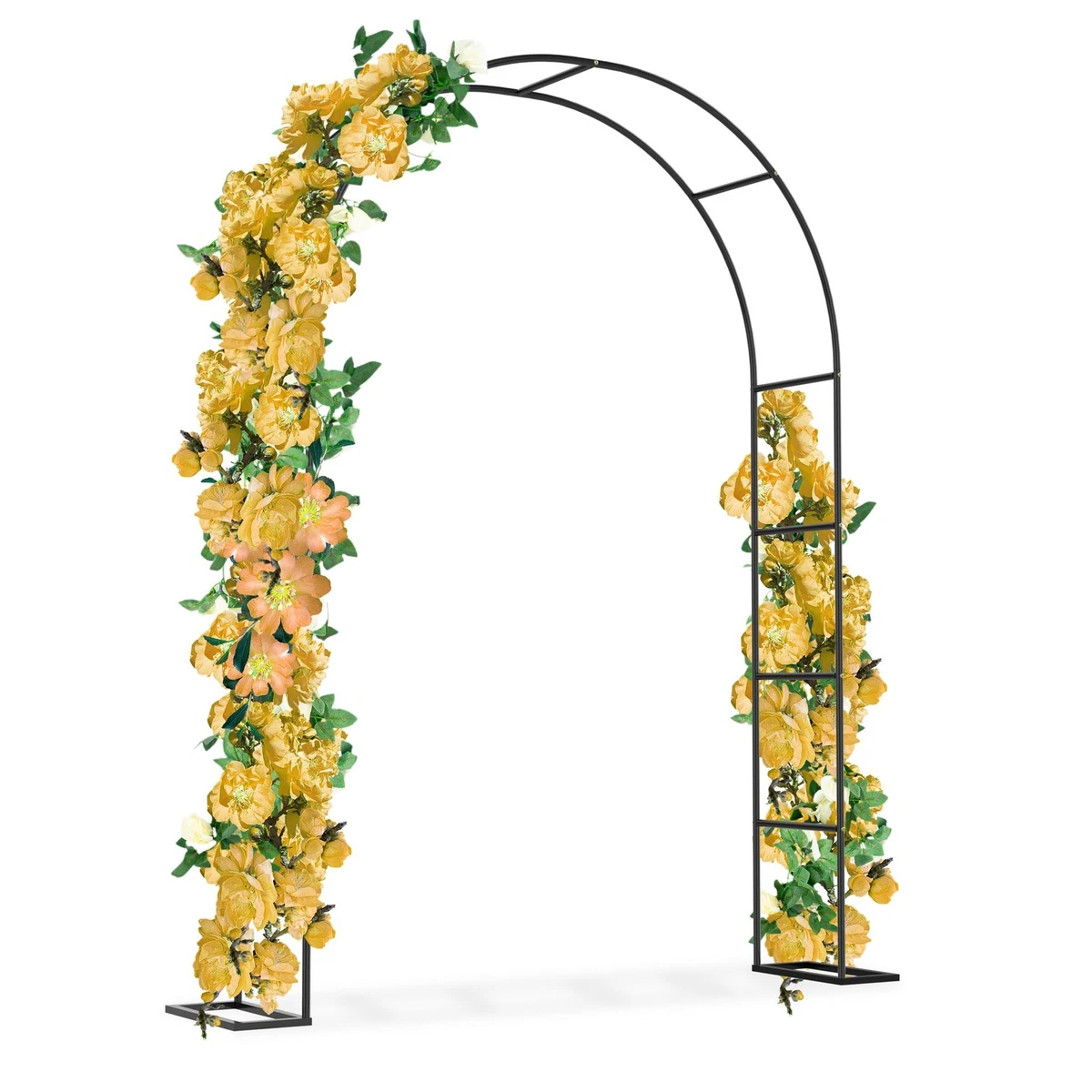Traliccio da Giardino in Ferro, Supporto per Piante Rampicanti, Palo Decorativo a Forma di Cuore o Rotondo per Fiori e Piante Rampicanti