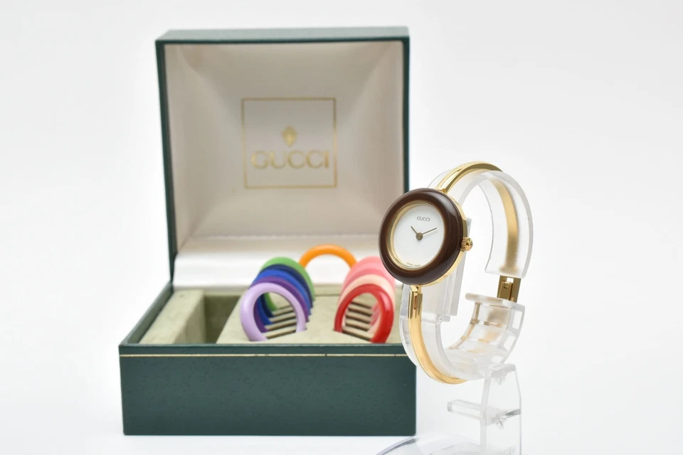 Rare! S size [NEAR MINT] Gucci Change Bezel 11/12 12colors Quartz Women's Watch - Image 2 of 4