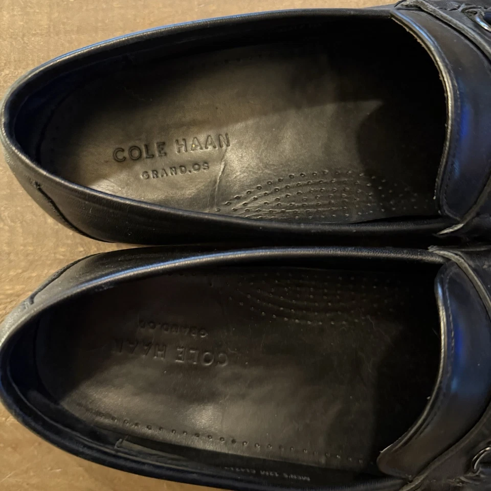 Cole Haan Black Leatger silver bit loafer 12M - Image 3 of 4