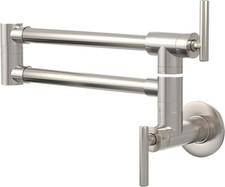 Pot Filler Brushed Nickel Commercial Wall Mount Faucet Folding Double Joint