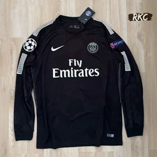 PSG 2017/18 Third Black Long Sleeve Jersey Neymar Jr #10