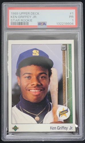 KEN GRIFFEY JR 1989 UPPER DECK #1 STAR ROOKIE - PSA 1 - SEATTLE MARINERS