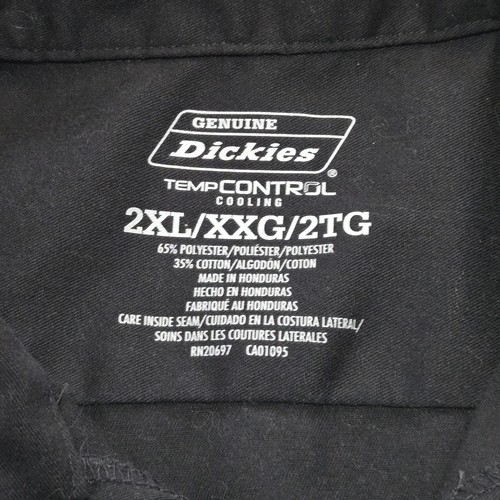 Dickies Arbeitshemd Herren 2XL Kurzarm Hemd schwarz Taschen Knopfleiste - Bild 2 von 8