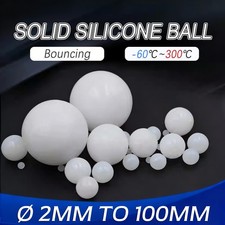 White Solid Silicone Ball Diameter 2mm-100mm Bouncing Bouncy Silica Gel Balls