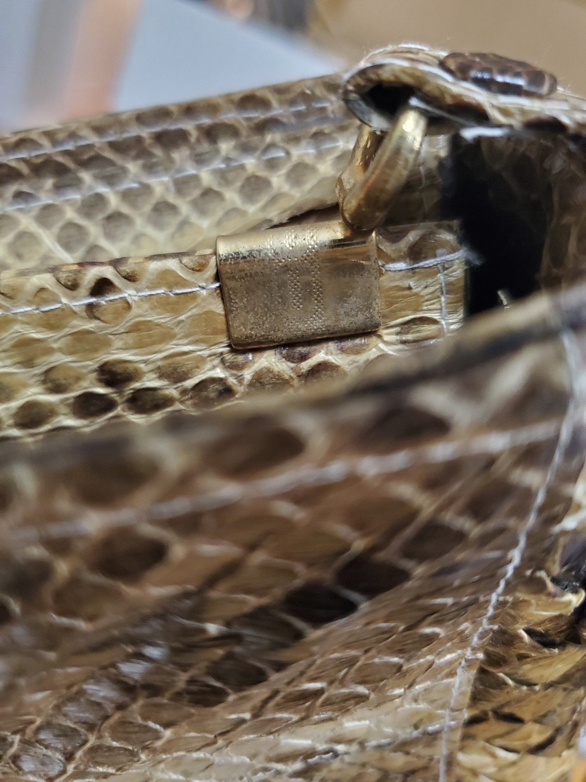 Python Snakeskin Satchel/Messenger Luxury exotic … - image 14