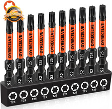 T25 Torx Bits Impact Driver 2 Inch Magnetic S2 Steel 14 Hex 10 Pack T25 Torx Bits Impact Driver 2 Inch Magnetic S2 Steel 14 Hex 10 Pack