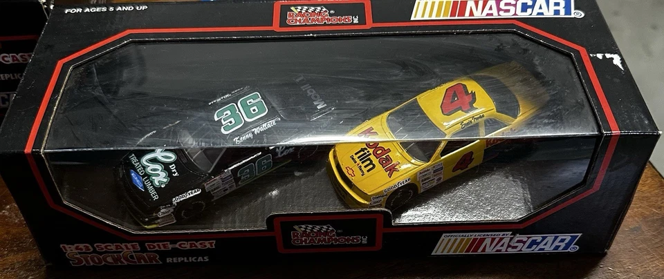 1:43 Scale Dual NASCAR Stock Cars Lot Of 3 Boxes /6 Cars Racing Champions - Image 3 of 4