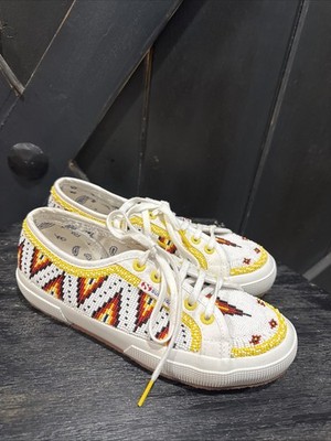 ALANUI + SUPERGA Beaded Multicolored SNEAKERS Women s Size 6.5 - NWOB