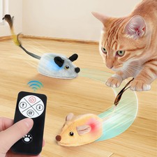 Automatic Sensing Moving Mouse Interactive Cat Toys Electronic Remote Squeaky Ca