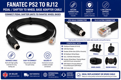 FORZA MOTORSPORT CSR Wheel Ersatzkabel PS2 - RJ12 Kabel