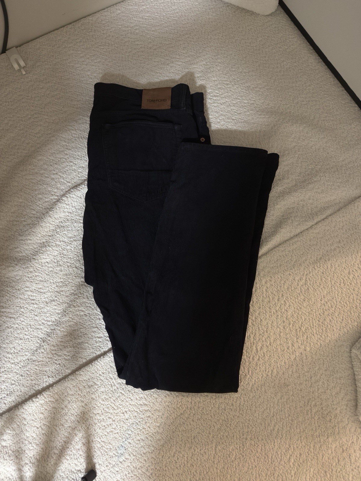 Tom Ford Slim Fit Men's SZ 36 Black Cotton Corduroy Jeans Luxury Designer