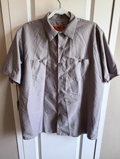 Red Kap Men's XL Gray Work Shirt Short Sleeve Button Front Uniform Industrial