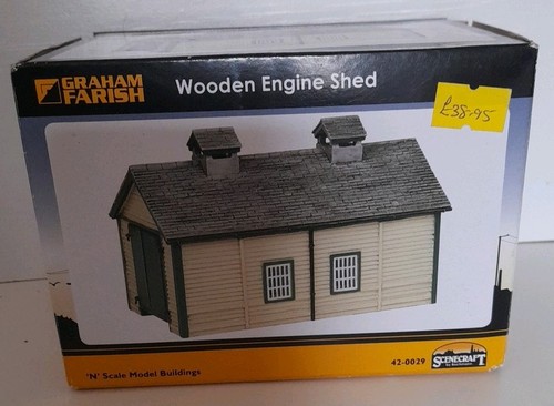 Cobertizo motor estilo madera Graham Farish 42-0029 - escala N - en caja - nuevo | Zustand: New