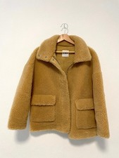 ZARA Lammfellimitat-Jacke für Damen * hellbraun * Größe M (40)