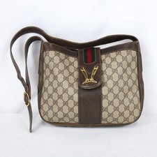 Gucci GG Supreme And Web Coated Canvas Boots Crossbody Bag In Beige And Brown