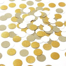 White-Gold Champagne Party Decorations Confetti - 300pcs Wedding Engagement