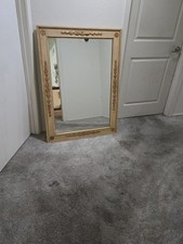 Vintage Large Heavy Wall Mirror Gold Tone