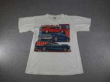 Vintage Chevelle Nova Shirt Mens Medium White Andys Drag Racing Muscle Cars 90s