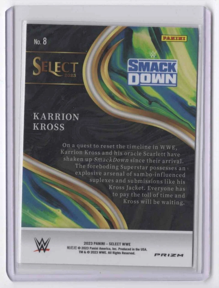 2023 Panini Select WWE Sensations Silver Flash Prizm Karrion Kross #8 - Image 2 of 2