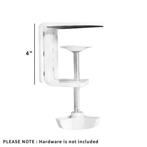 VIVO White Heavy Duty Desk Clamp for Computer Monitor Mount, Sturdy 4" C-clamp - Picture 2 of 3