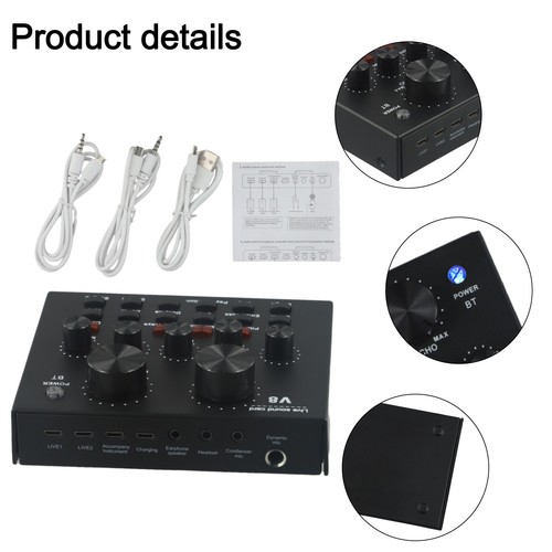 Audiophile Grade V8 External Sound Card Set Compatible with PC and Mobile - Picture 10 of 17