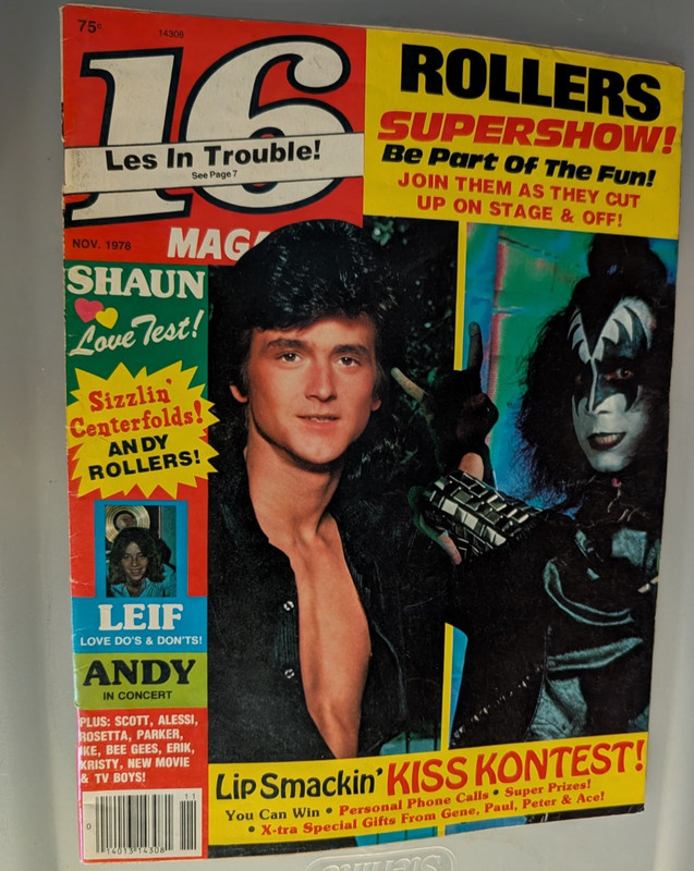 RARE 16 MAGAZINE NOVEMBER 1978 KISS VOL 20 # 5 RARE KISS