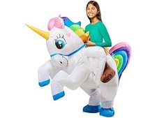 Rubies Inflatable Unicorn Costume White, Blue, Pink, Yellow One Size