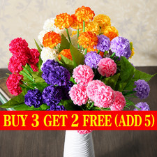 Artificial Flowers Silk Fake Plants UV Resistant Home Outdoor Garden Decor UK