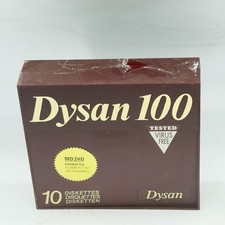 Vintage Dysan 100 MD2HD 5.25” Floppy Disks 10 Pack Sealed Double Sided HD | IBM