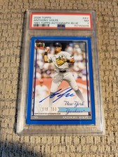 2026 Topps Anthony Volpe autograph 119/150 blue Yankees PSA 7