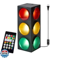 Playbees Traffic Light Lamp with Base 12.25 inches USB Traffic Light with Vib