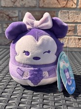 Squishmallows 5 Disney Minnie Mouse Scented Grape Mystery Squad Plush