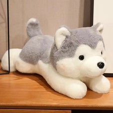 Husky Dog Grey 20 Inch Stuffed Animal Plush Toys Soft Toddler Dolls Kids Gifts